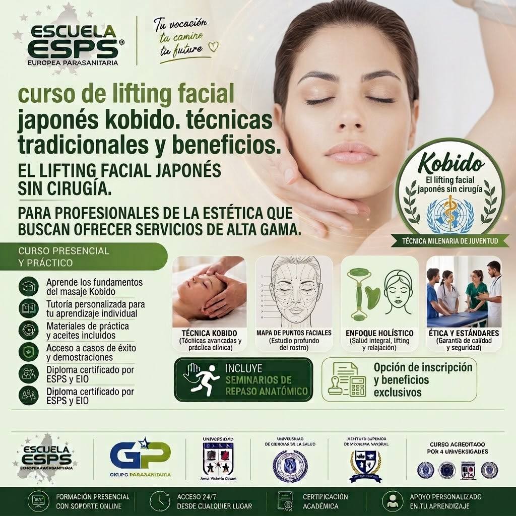 Curso de masaje facial Kobido