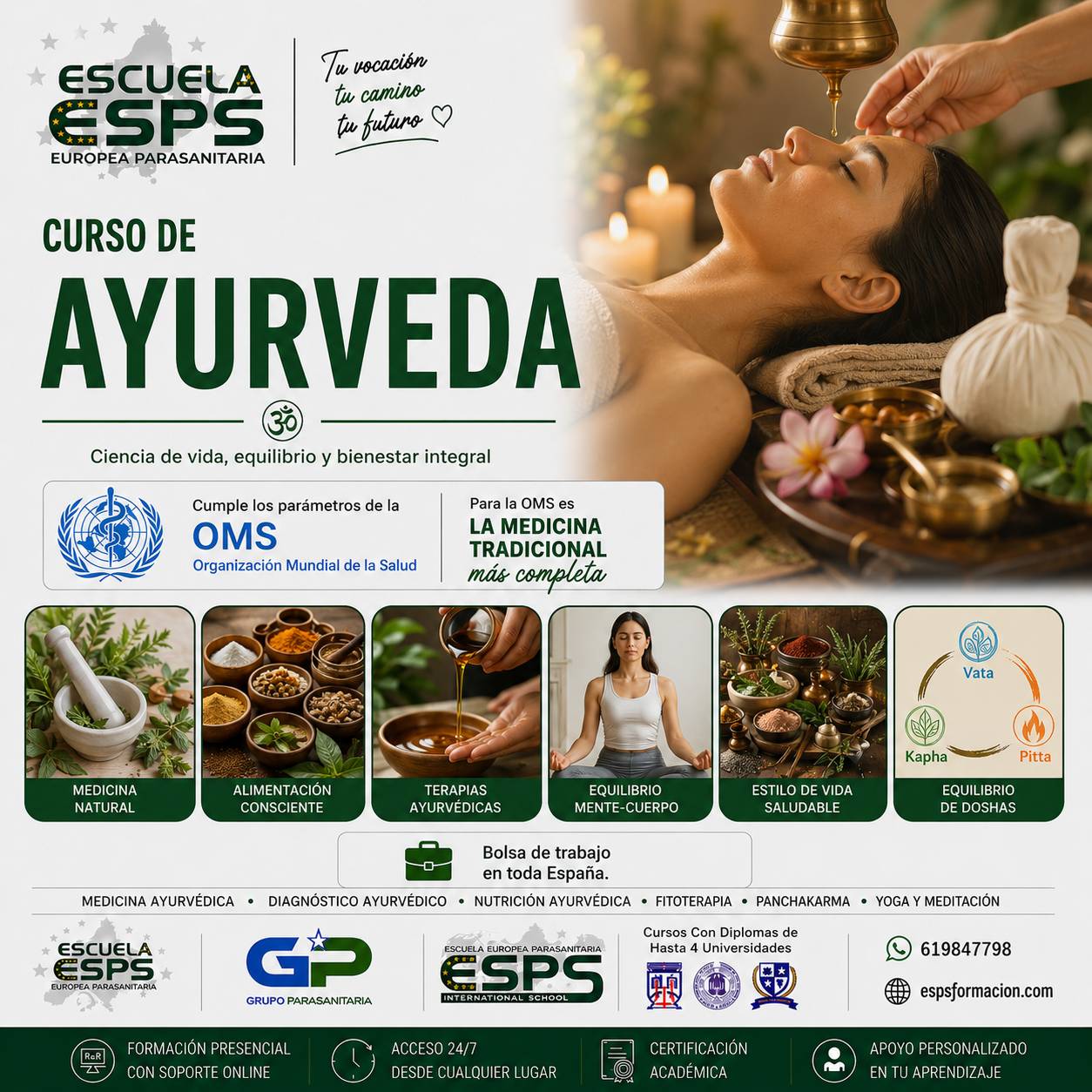 Curso de Ayurveda Online | 4 avales Universitarios