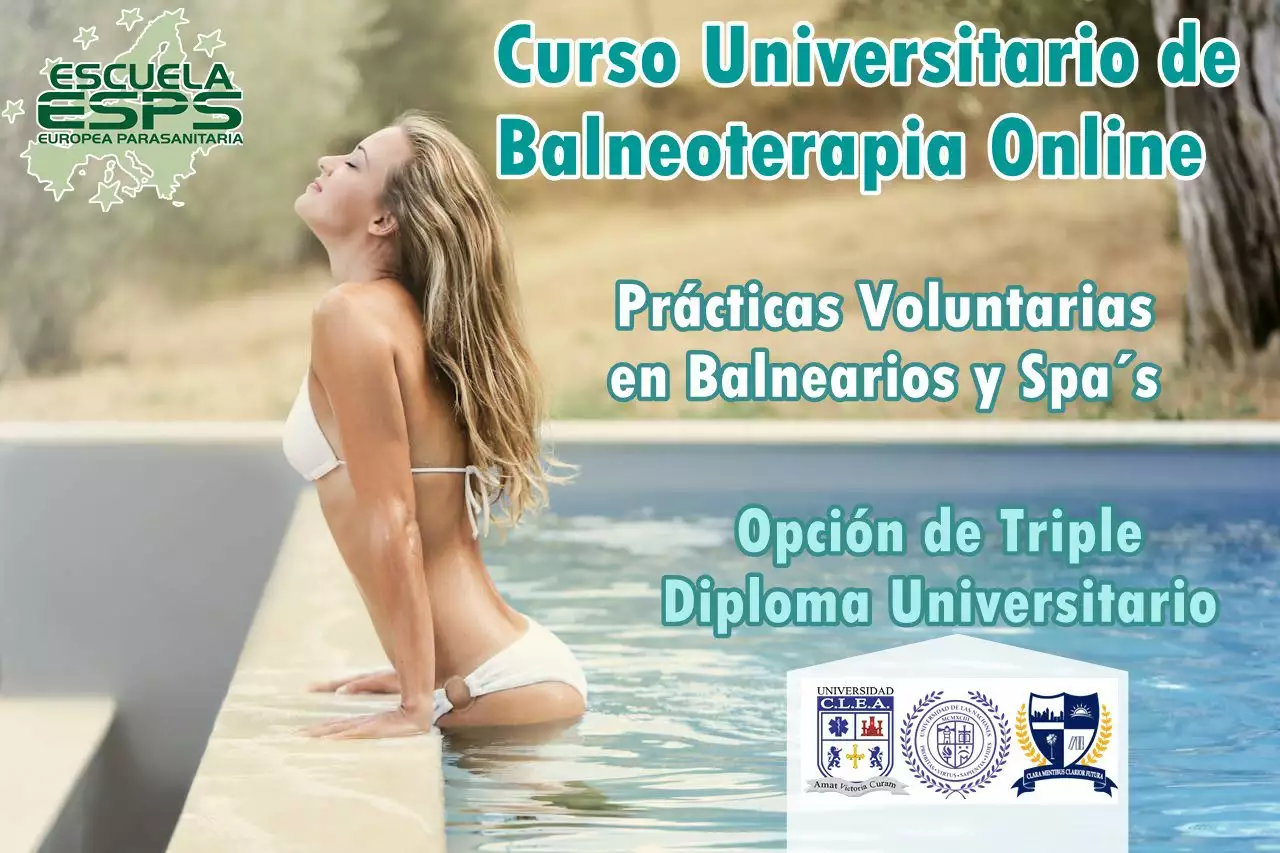 Curso de Balneoterapia Online con prácticas - Parasanitaria.com Grupo Parasanitaria ESPS®