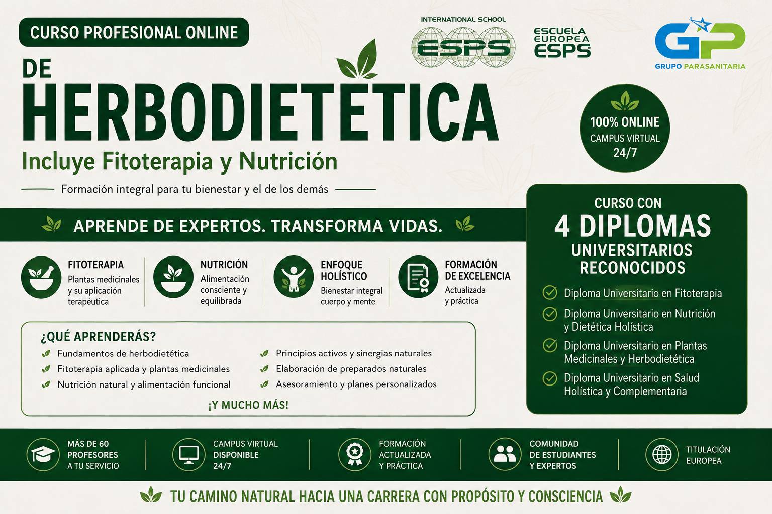 Curso de Herbodietética Online | Practicas opcionales