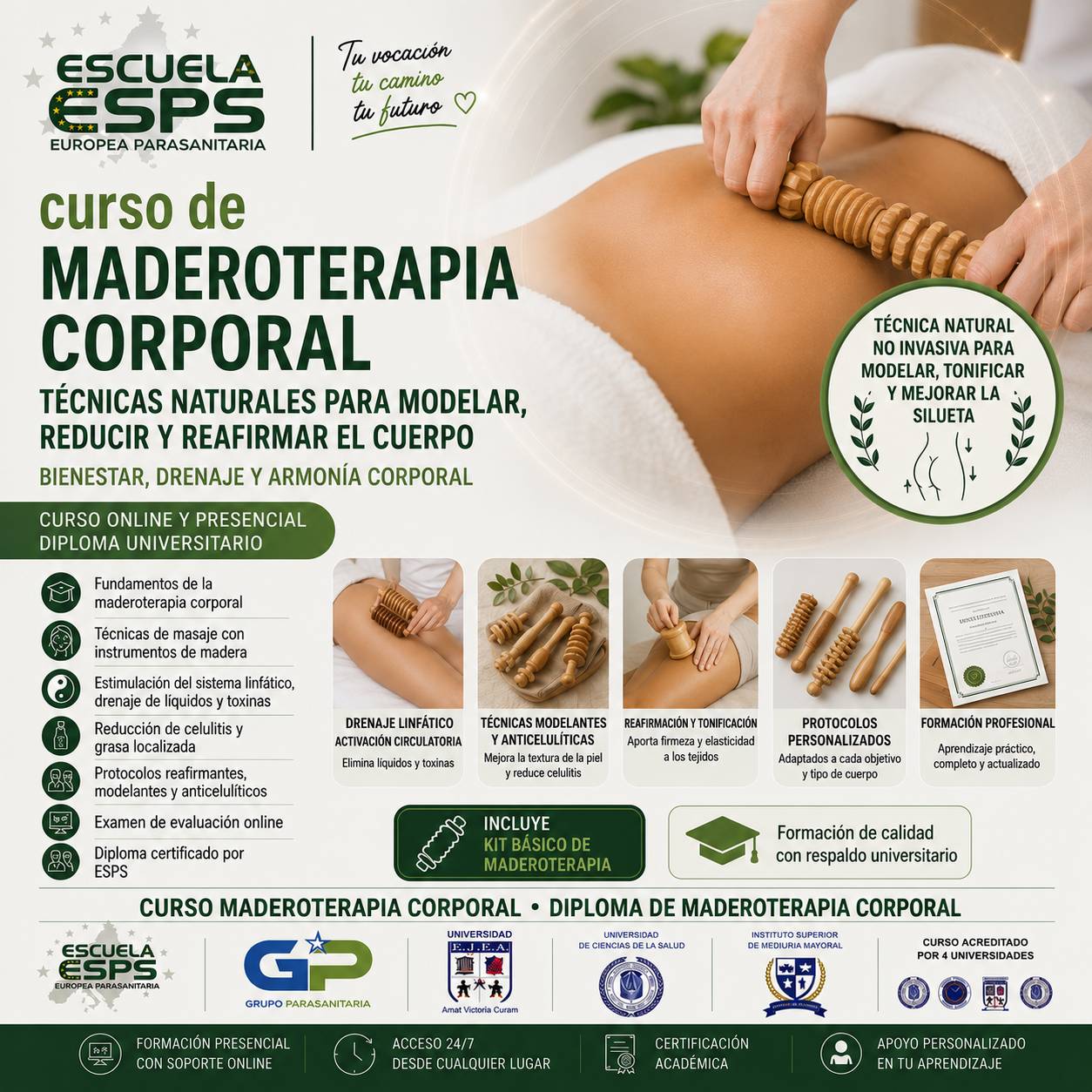 Curso de Maderoterapia Corporal
