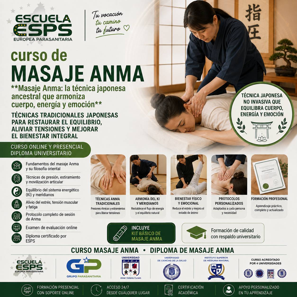 Curso de Masaje Anma - Parasanitaria.com Grupo Parasanitaria ESPS®