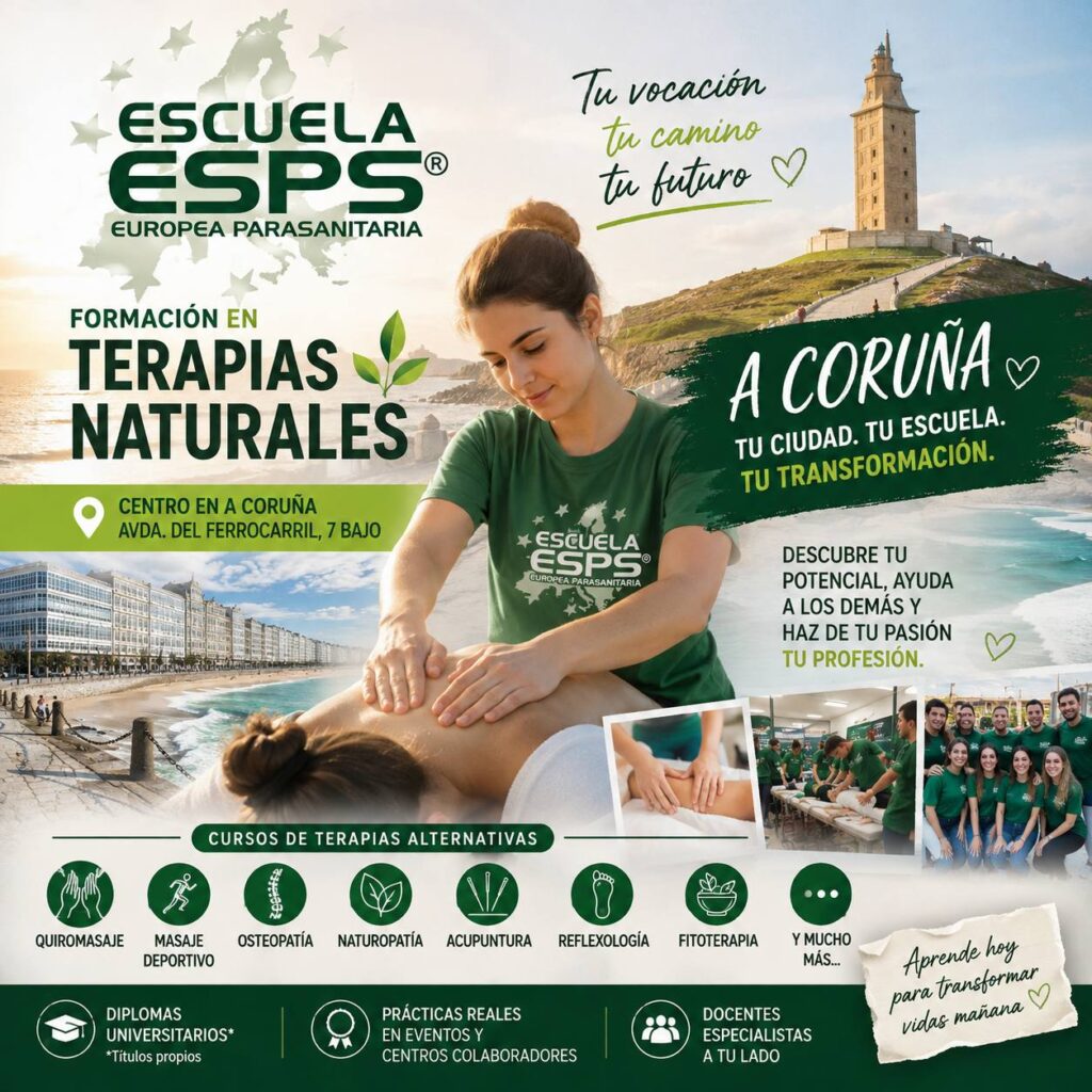 Escuela Parasanitaria en Coruña 1 Escuela Parasanitaria Coruña, cursos de terapias alternativas en Coruña, escuela parasanitaria en Coruña